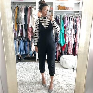 Wild Fable Jumpsuit And P.S. Kate Mock Striped Turtleneck Outfit